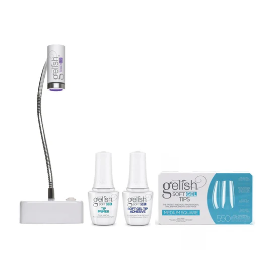 Harmony Gelish - Bộ dụng cụ làm móng gel mềm & đèn LED - Hình vuông cỡ trung