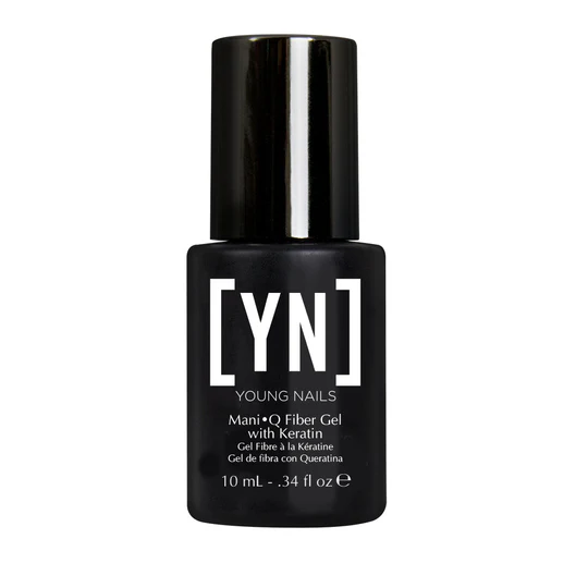 Young Nails - Gel sợi Mani•Q với Keratin, màu hồng nhạt, 1/3 oz